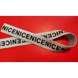 Tasiemka Nice srebrna